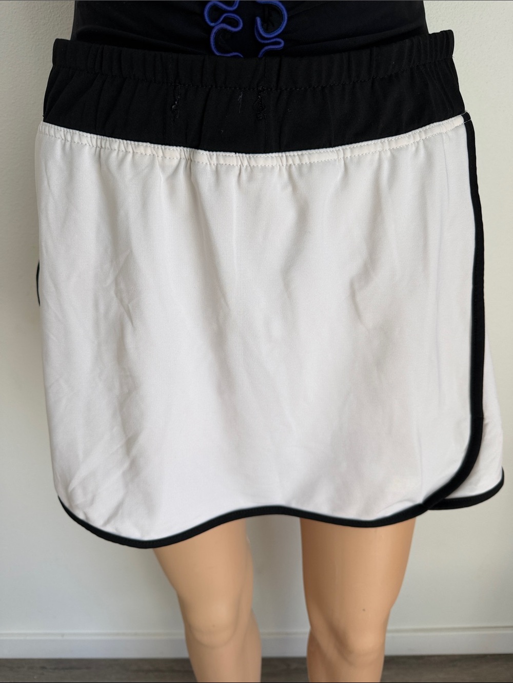 Fila White and Black Athletic Skort